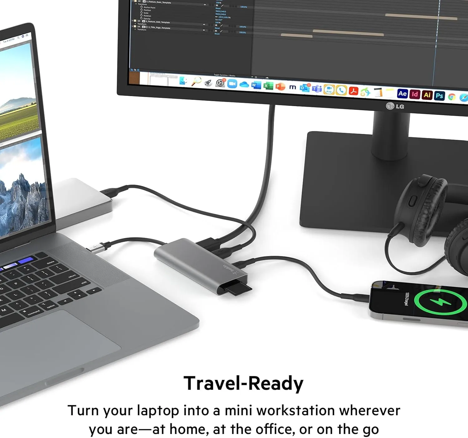 Belkin USB-C MultiPort Docking Station with 4K HDMI, SD & microSD Card Readers and USB-A Ports