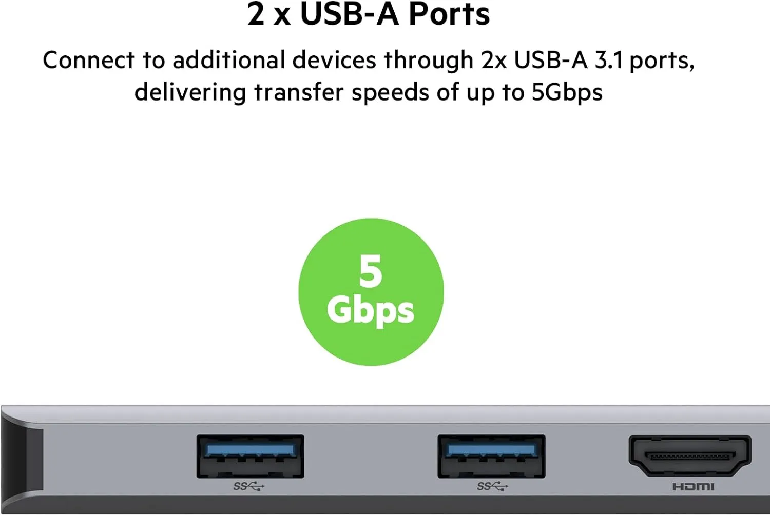 Belkin USB-C MultiPort Docking Station with 4K HDMI, SD & microSD Card Readers and USB-A Ports