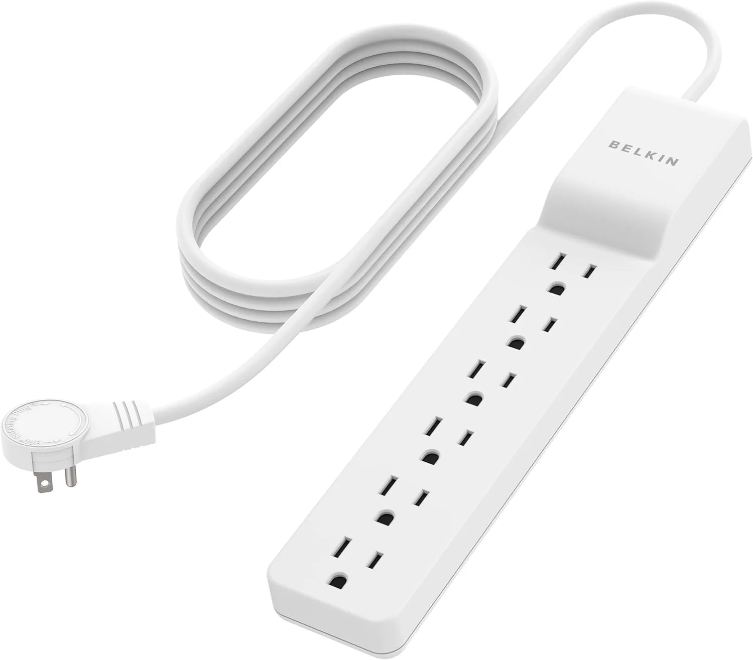 Belkin 6-Outlet Power Strip / Surge Protector, Slim