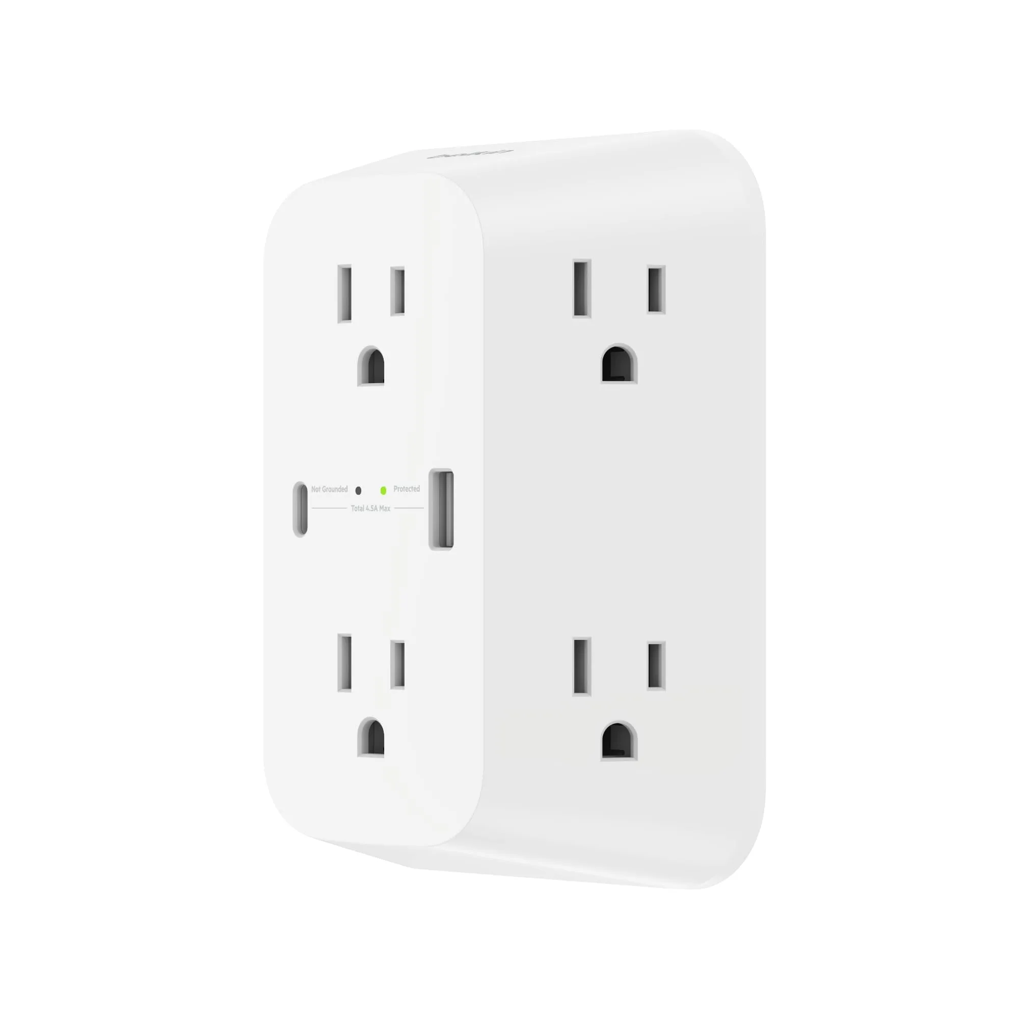 Belkin 6-Outlet Surge Protector Power Strip, ETL-listed, Wall-Mountable w/ 6 AC Outlets, Overvoltage Protection