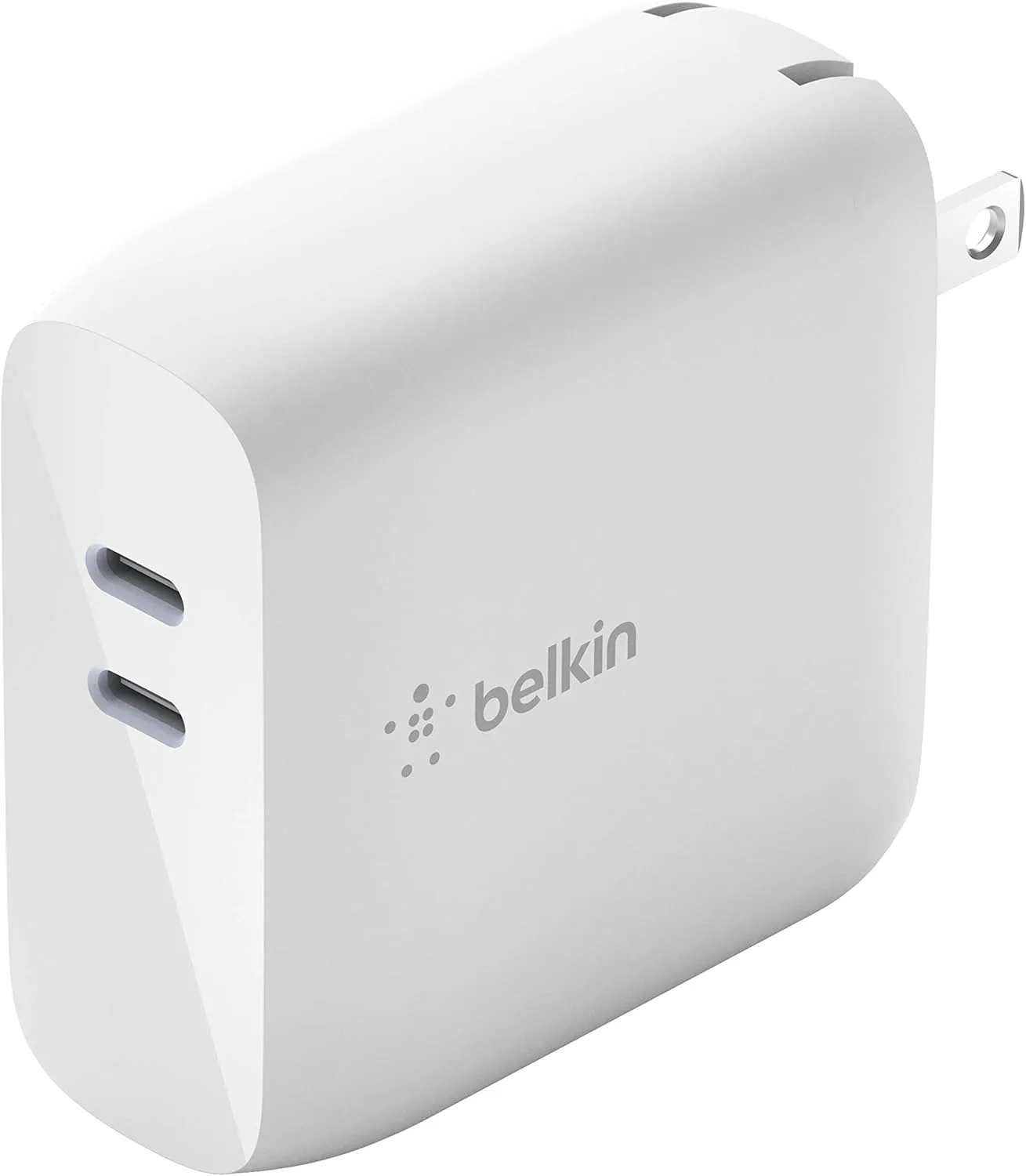 Belkin Dual Port USB C Charger Block 68W - GaN Fast Charging - Type C - USB-C PD Charge for Apple iPhone 16