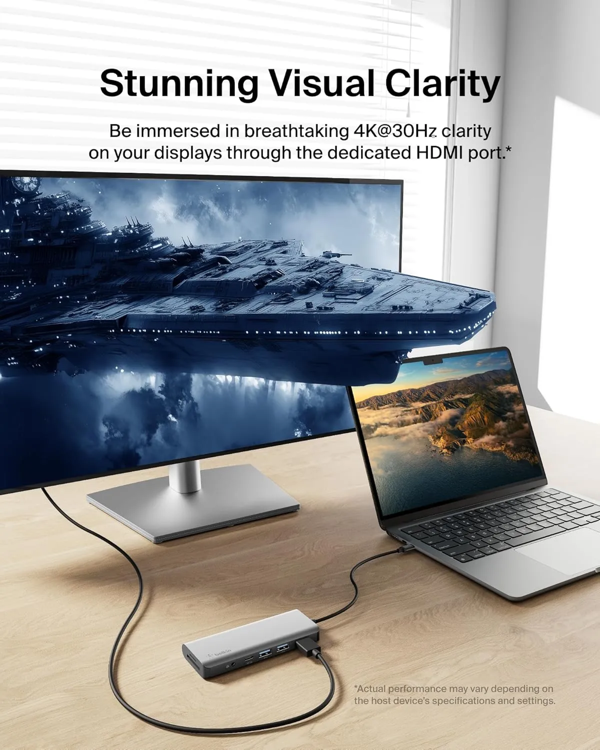 Belkin USB-C MultiPort Docking Station with 4K HDMI, SD & microSD Card Readers and USB-A Ports
