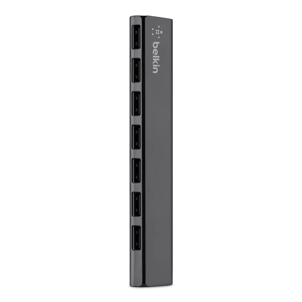 Belkin 7-Port Ultra-Slim Desktop USB Hub - Desktop USB Hub 2.0 - 7 Hi-Speed USB Ports