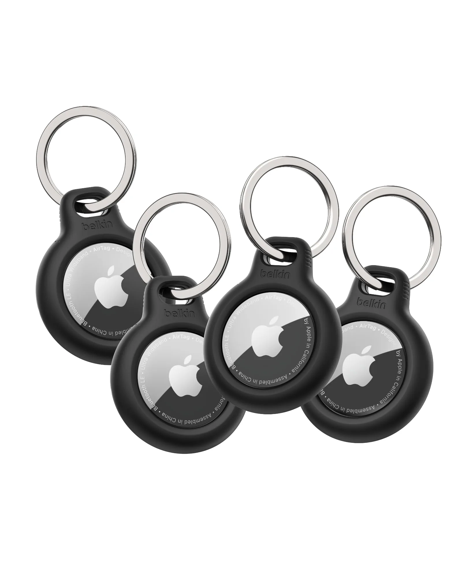 Belkin Apple AirTag Secure Holder with Key Ring - Durable Scratch-Resistant Case with Open Face & Raised Edges