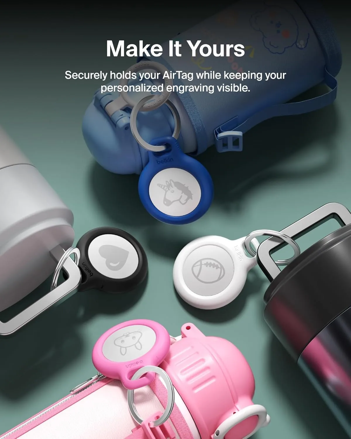 Belkin Apple AirTag Secure Holder - Protective Case & Keychain