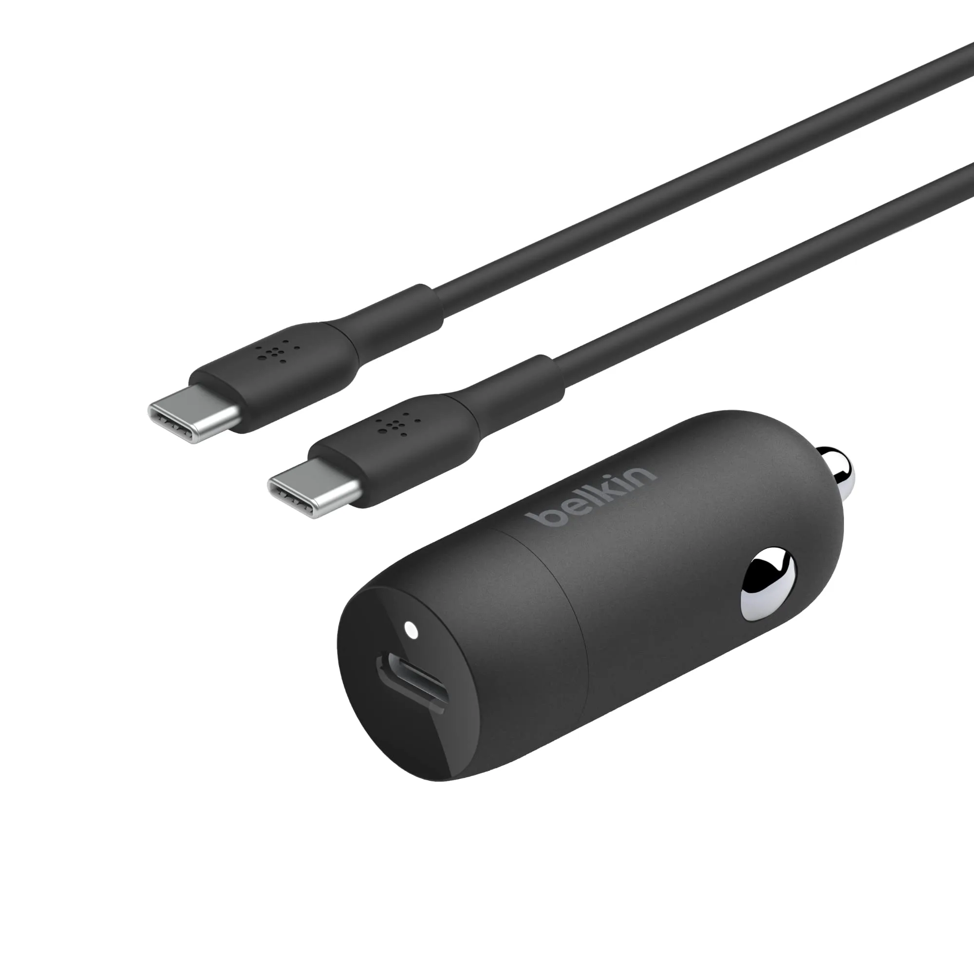 Belkin BoostCharge™ 30W USB-C Compact Fast Car Charger withUSB-C Cable Included, for iPhone 16, 16 Pro, iPhone 15