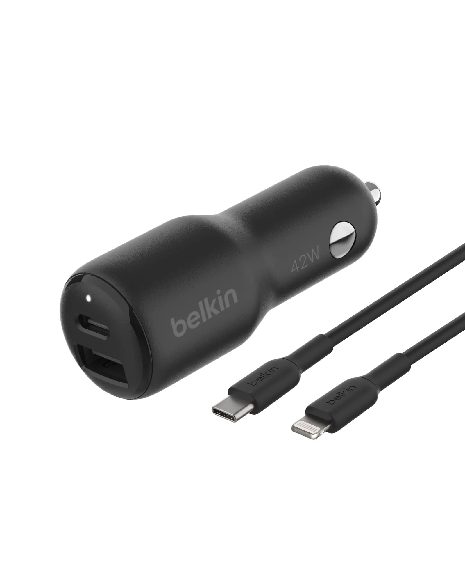 Belkin BoostCharge Dual Car Charger 42W (30W USB-C PD 3.1 + 12W USB-A)
