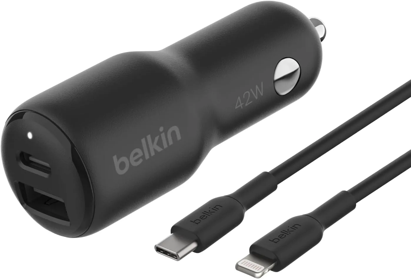 Belkin BoostCharge Dual Car Charger 42W (30W USB-C PD 3.1 + 12W USB-A)