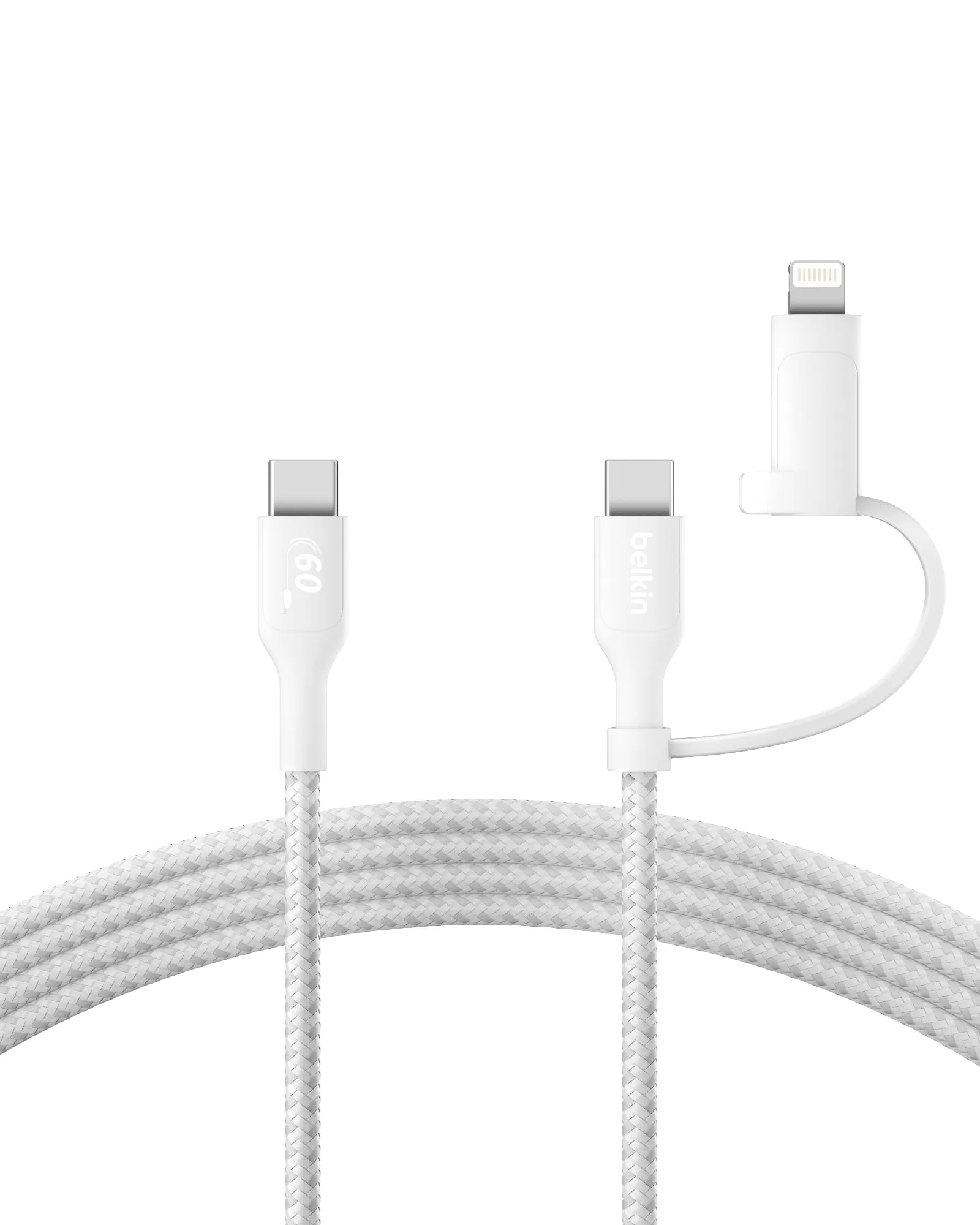 Belkin BoostCharge Braided 2-in-1 USB-C to Lightning Cable