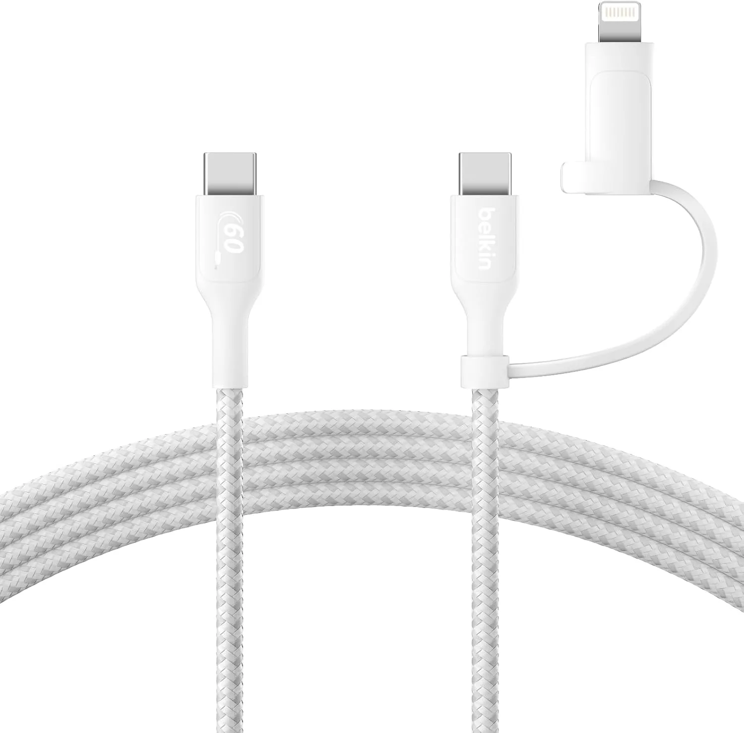 Belkin BoostCharge Braided 2-in-1 USB-C to Lightning Cable
