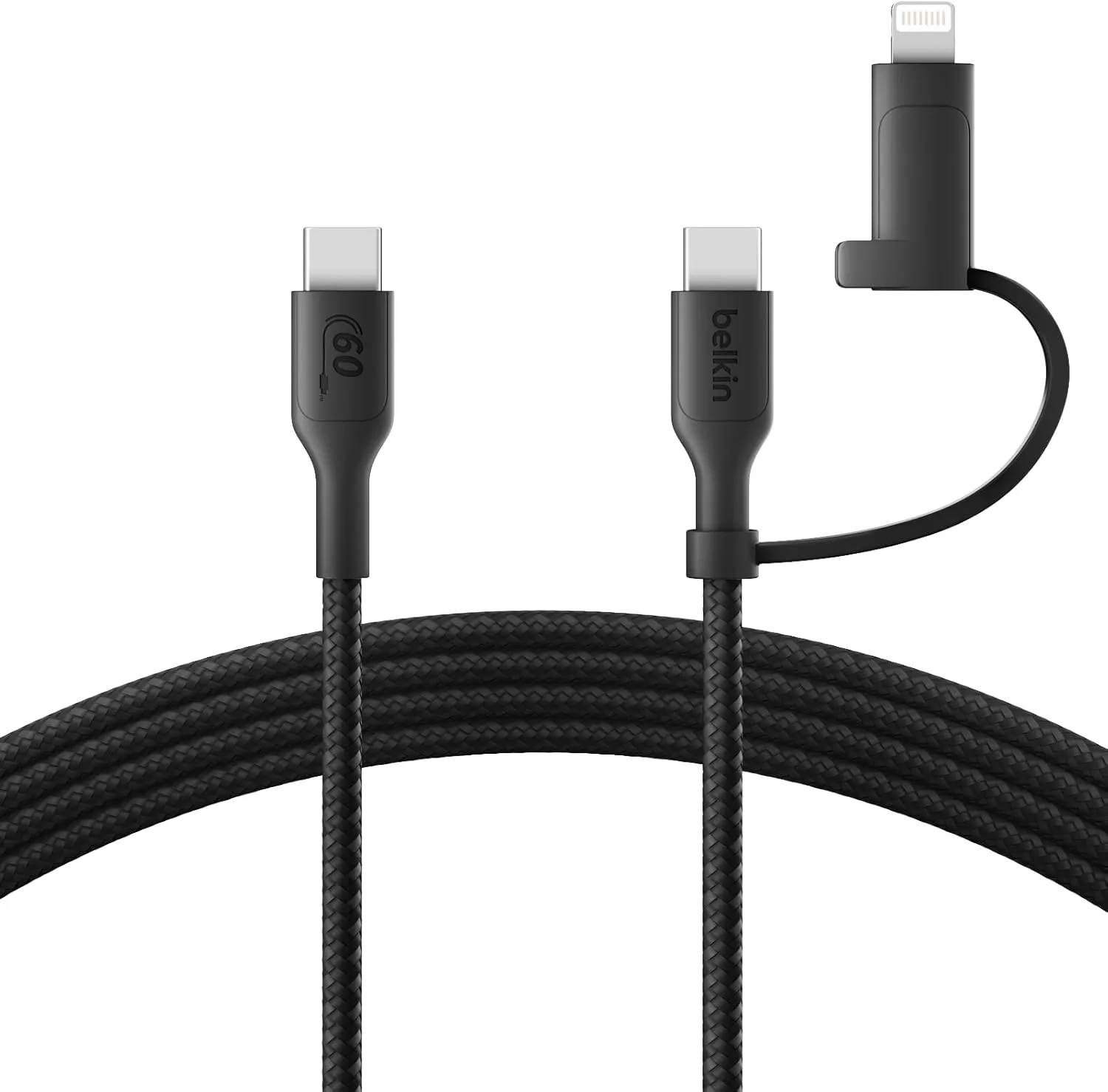Belkin BoostCharge Braided 2-in-1 USB-C to Lightning Cable