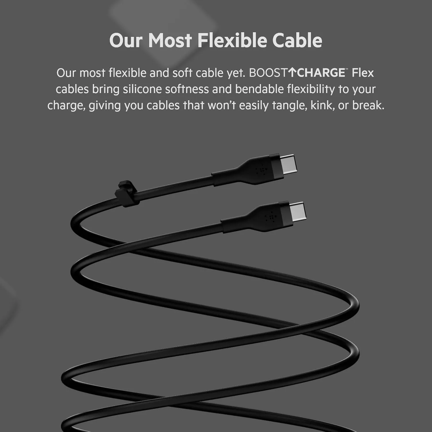 BELKIN BoostCharge Flex Silicone USB-C to USB-C Charging Cable