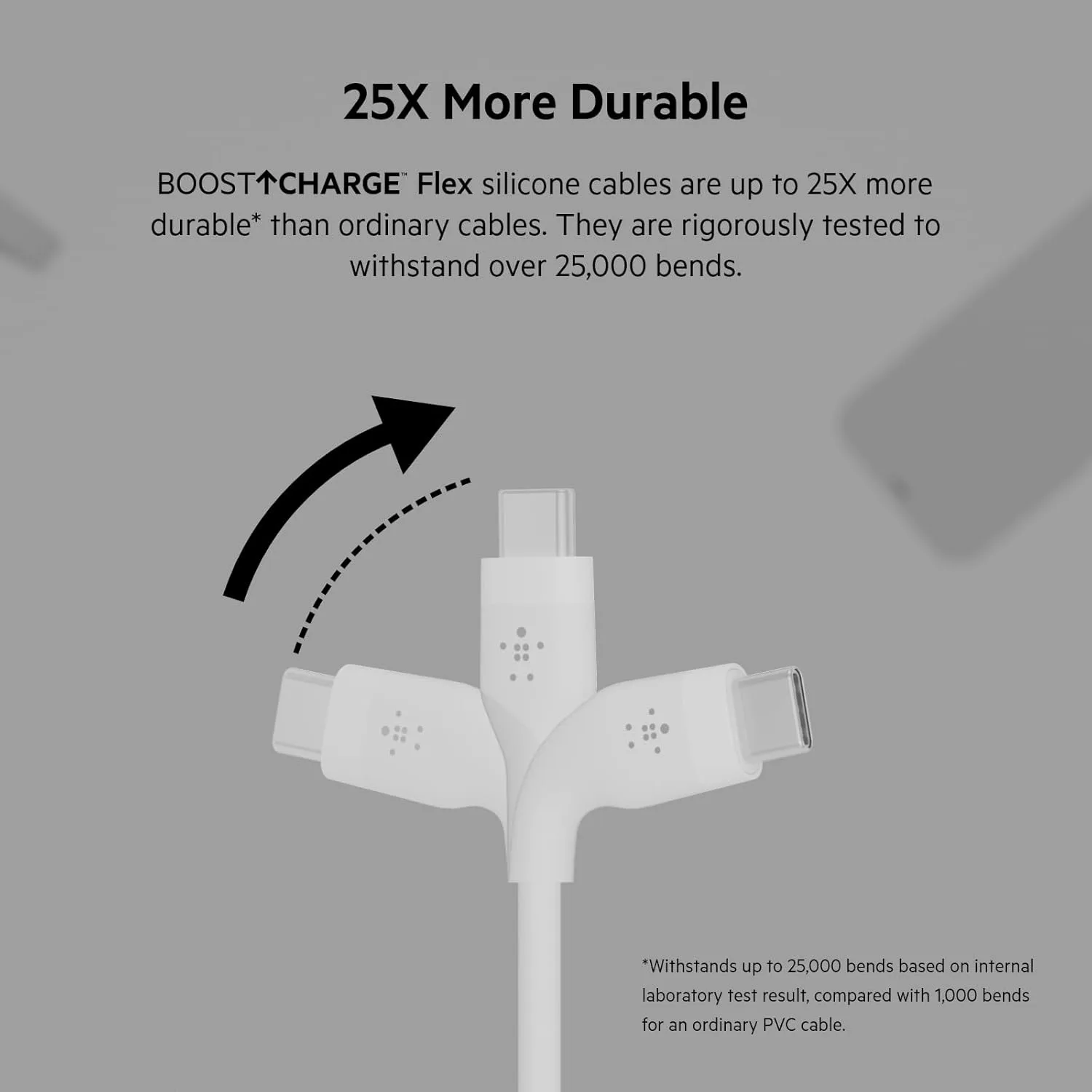 BELKIN BoostCharge Flex Silicone USB-C to USB-C Charging Cable