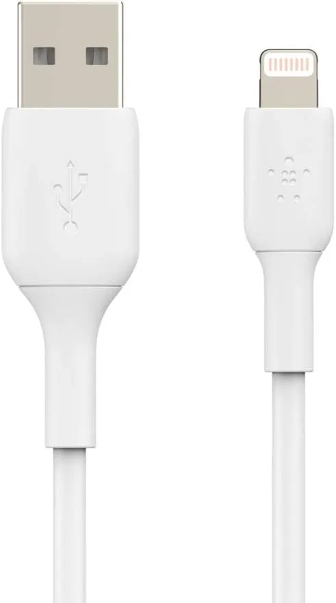 Belkin CAA001bt0MWH BOOST UP CHARGE Lightning to USB-A Cable, 6 Inches