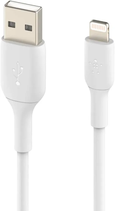 Belkin CAA001bt0MWH BOOST UP CHARGE Lightning to USB-A Cable, 6 Inches