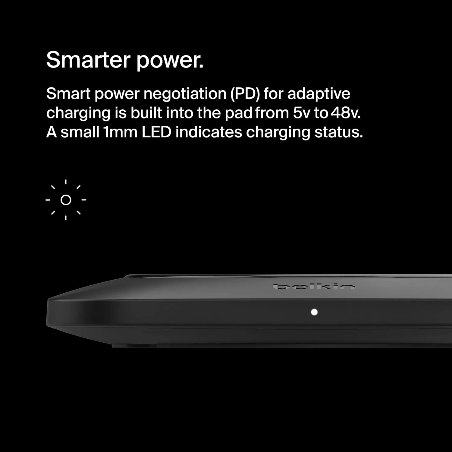 Belkin BoostCharge Pro 15W Universal Easy Align Wireless Charging Pad, Fast Qi Charger, Large Charging Pad for Apple iPhone