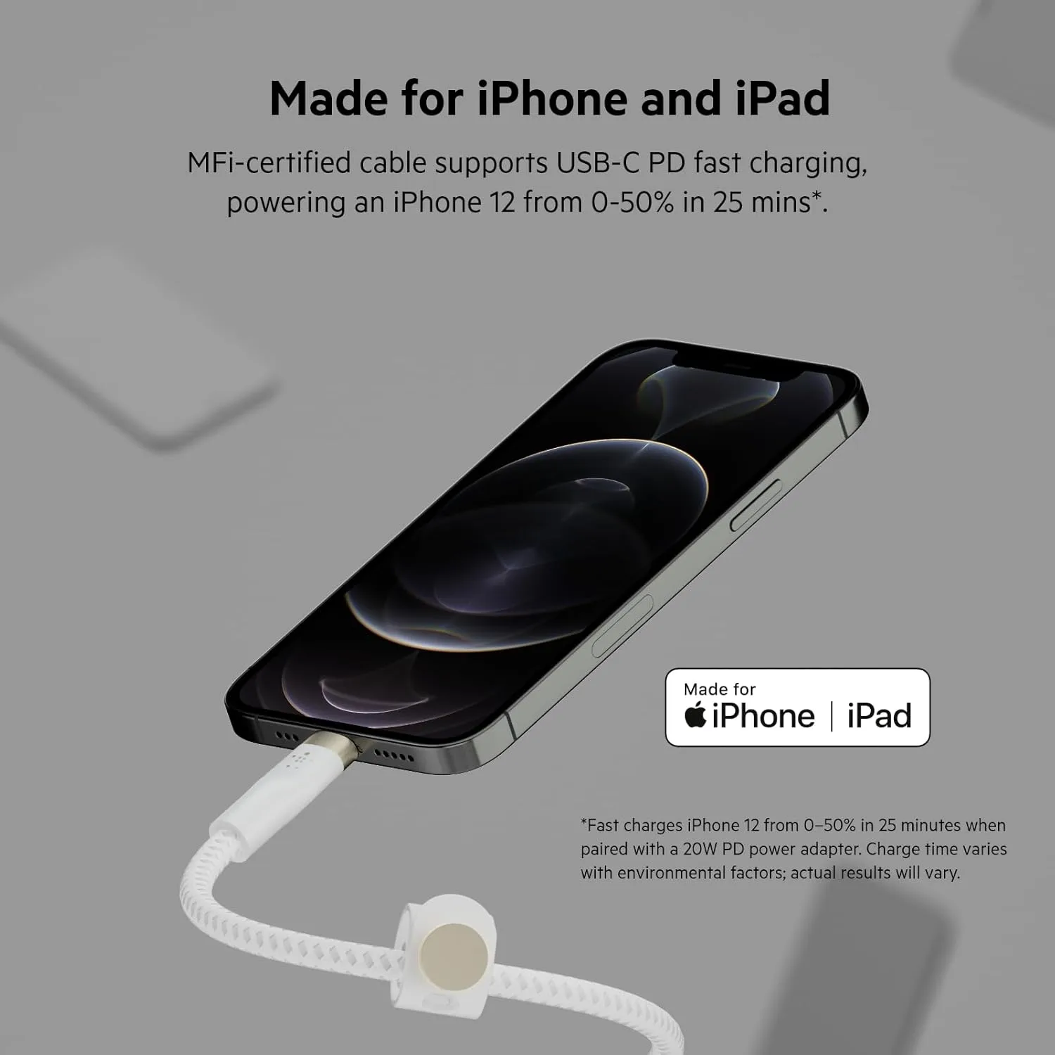Belkin BoostCharge Pro Flex Braided USB-C to Lightning Cable