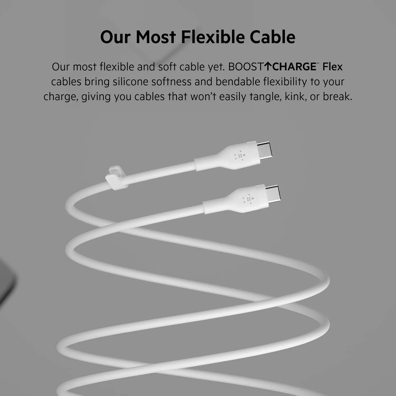 BELKIN BoostCharge Flex Silicone USB-C to USB-C Charging Cable