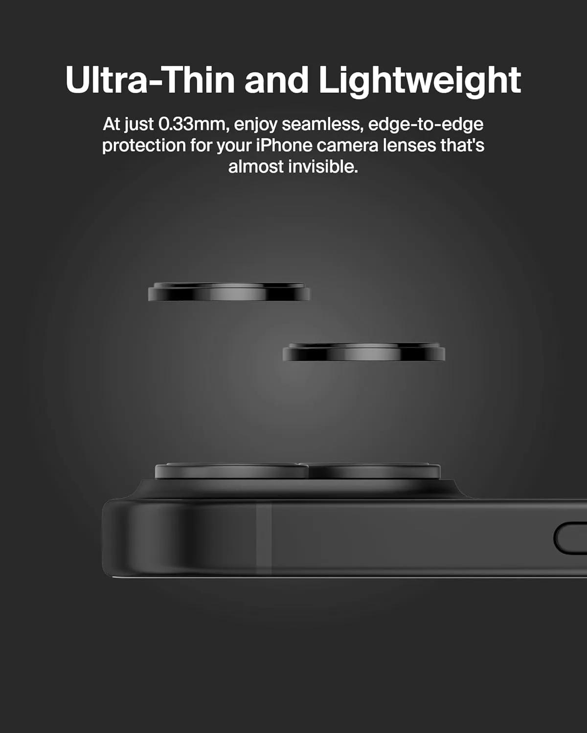 Belkin ScreenForce TemperedGlass Camera Lens Protector for Apple iPhone 15, 15 Plus - Case-Compatible Tempered Glass Lens Cover, Apple iPhone Accessories - 2-pack