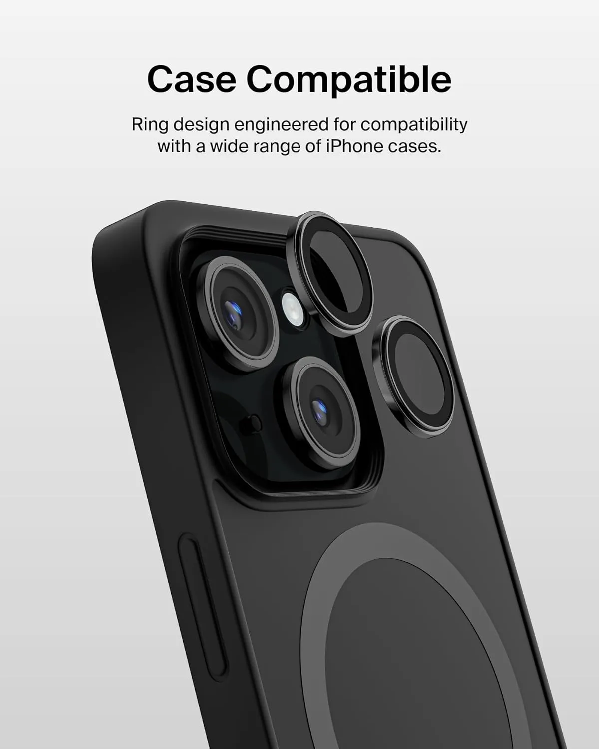 Belkin ScreenForce TemperedGlass Camera Lens Protector for Apple iPhone 15, 15 Plus - Case-Compatible Tempered Glass Lens Cover, Apple iPhone Accessories - 2-pack