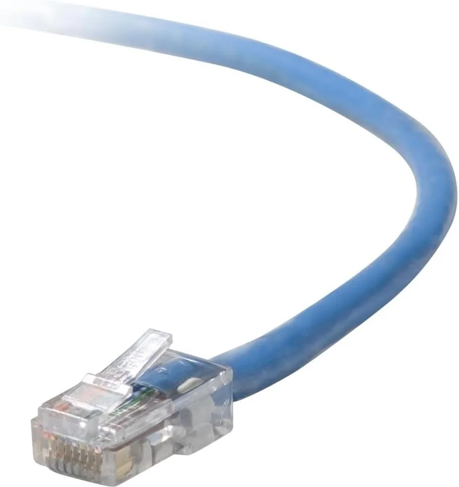 Belkin Cat5e Patch Cable - RJ-45 Male Network - RJ-45 Male Network - 1ft - Blue, A3L79101BLU