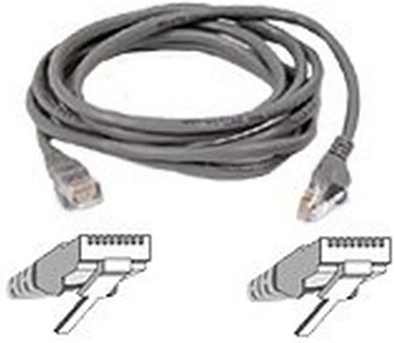 Belkin Cat5e Patch Cable - RJ-45 Male Network - RJ-45 Male Network - 5ft - Gray