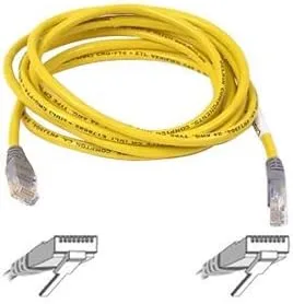 Belkin CAT5e Crossover Patch Cable, RJ45 Connectors, 7 ft., Yellow