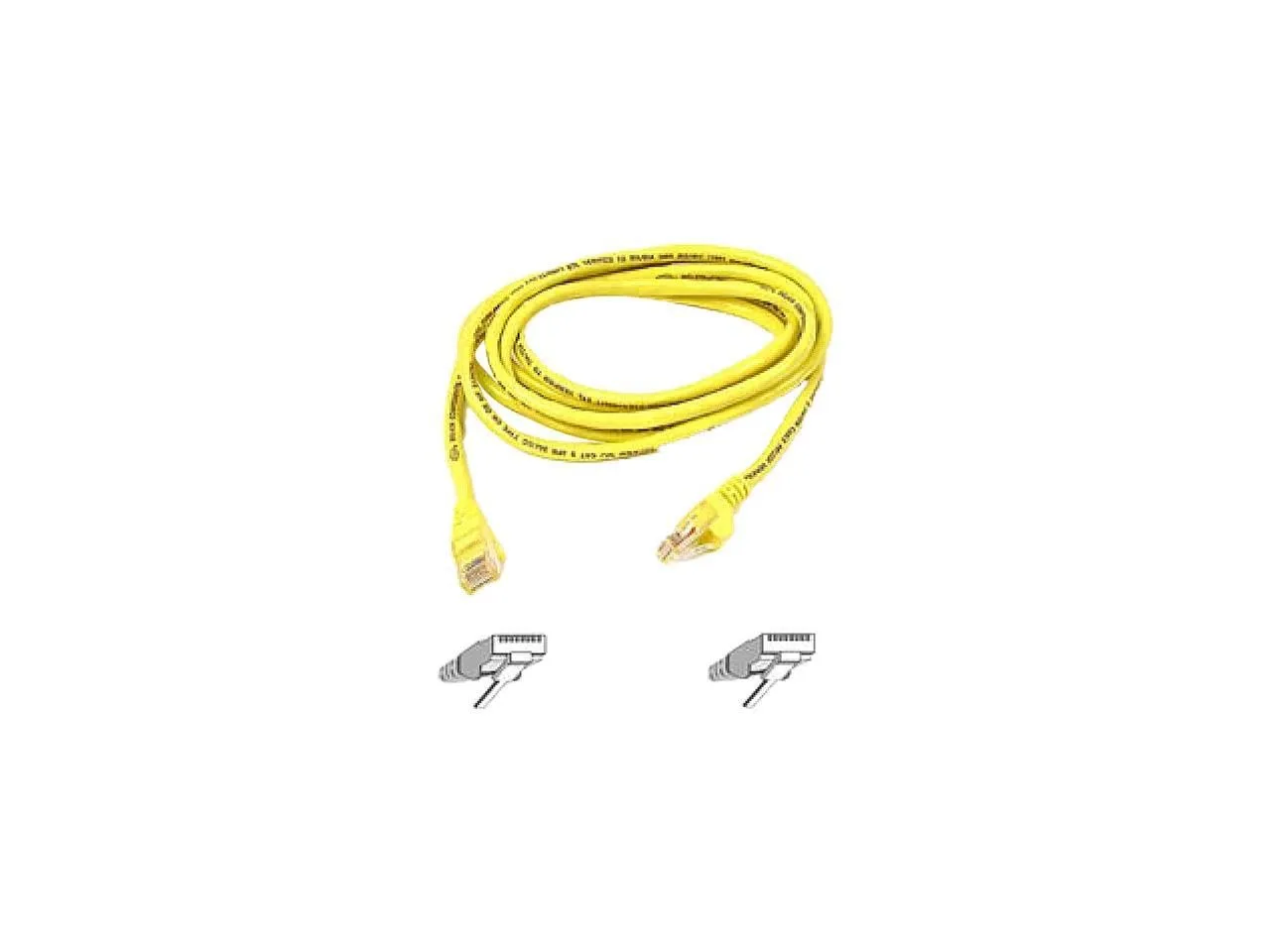 Belkin Cat6 Cable - RJ-45 Male - RJ-45 Male - 5ft - Yellow
