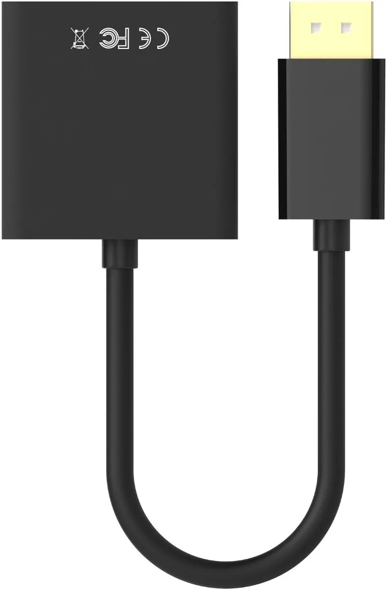 Belkin DisplayPort to VGA Adapter, HD-15, DP M to VGA F - display adapter - 6in DisplayPort/VGA Video Cable - F2CD032B