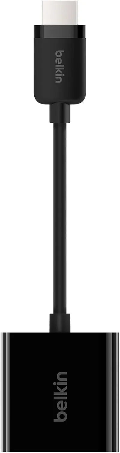 Belkin HDMI to VGA Adapter withMicro-USB Power & Audio Support for Presentations, Gaming