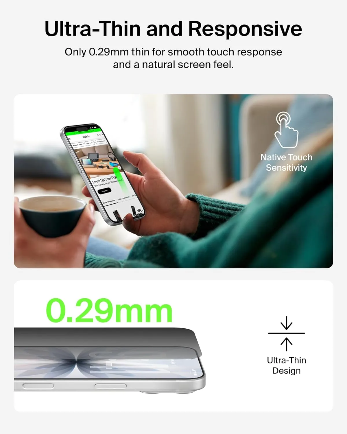 Belkin ScreenForce Screen Protectors for iPhone 17/16 Pro & 17 Pro Max