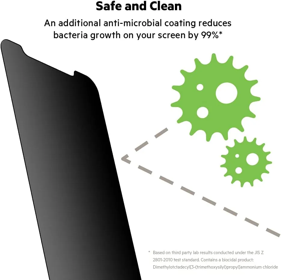 BELKIN ScreenForce TemperedGlass Anti-Microbial Screen Protector for iPhone 12/12 Pro/12 Pro Max