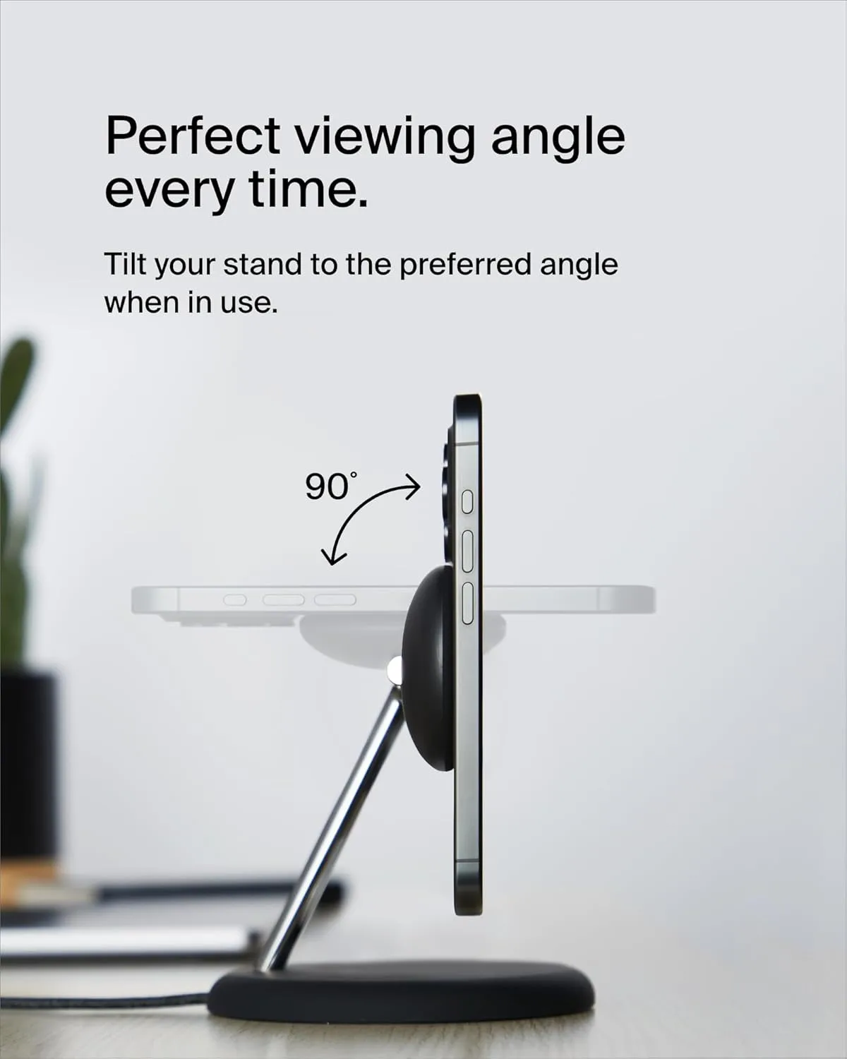 Belkin MagSafe-Compatible 3-in-1 Wireless Charger Stand 15W - Qi2-Certified Gen 2