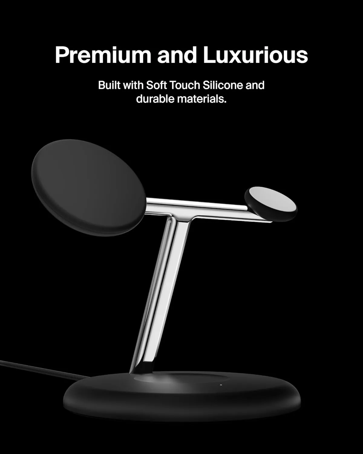 Belkin MagSafe-Compatible 3-in-1 Wireless Charger Stand 15W - Qi2-Certified Gen 2