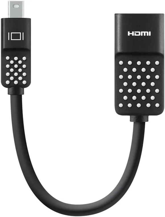 Belkin Mini DisplayPort to HDMI Adapter, 4K - HDMI/Mini DisplayPort A/V Cable - F2CD079BT