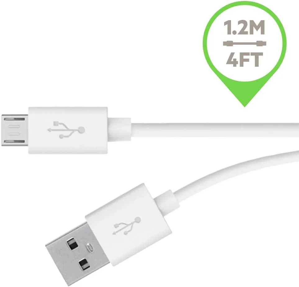 Belkin MIXIT Micro USB Cable for Samsung Phones (White, 4 Feet)