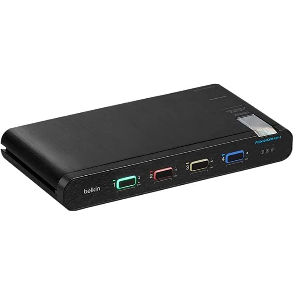 Belkin 2nd Gen Secure KVM Switch, 4-Port Single Head w/ CAC