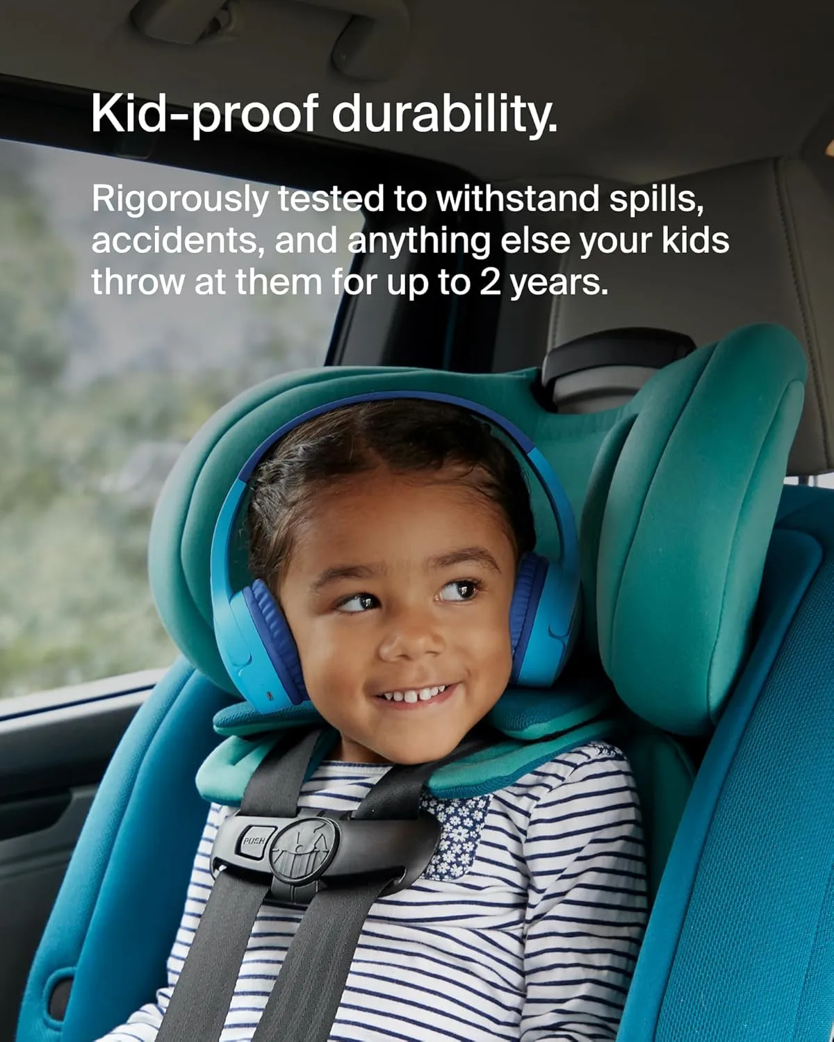 Belkin SoundForm Children's Mini Wireless Headphones with Built-in Microphone and Fun Sticker 30 Hours Playback