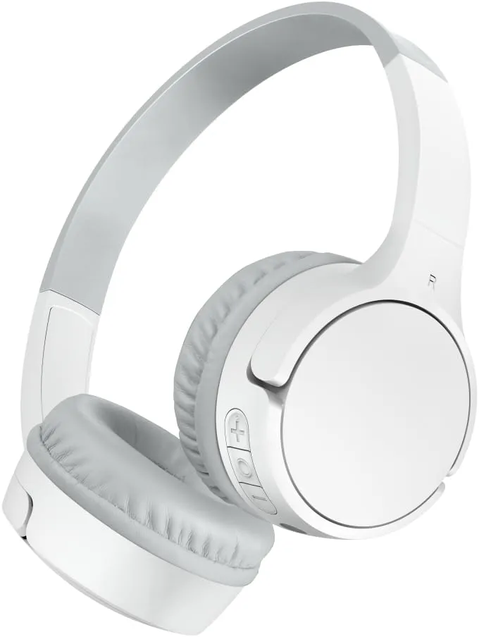 Belkin SoundForm Children's Mini Wireless Headphones with Built-in Microphone and Fun Sticker for 30 Hours Playback