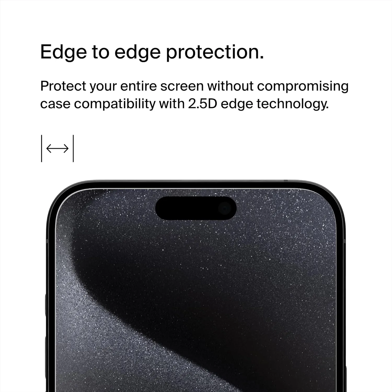 Belkin ScreenForce TemperedGlass Treated Screen Protector for iPhone 15 Pro Max - Slim & Scratch-Resistant
