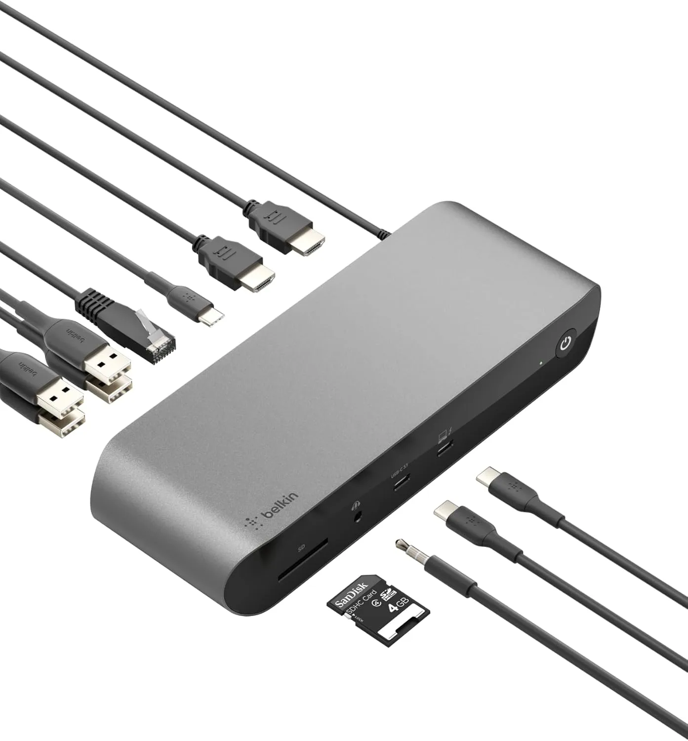 Belkin Thunderbolt 4 Docking Station with 90W Power Delivery for MacBook & Windows - 8K/Dual 4K Display, Thunderbolt 4 Cable