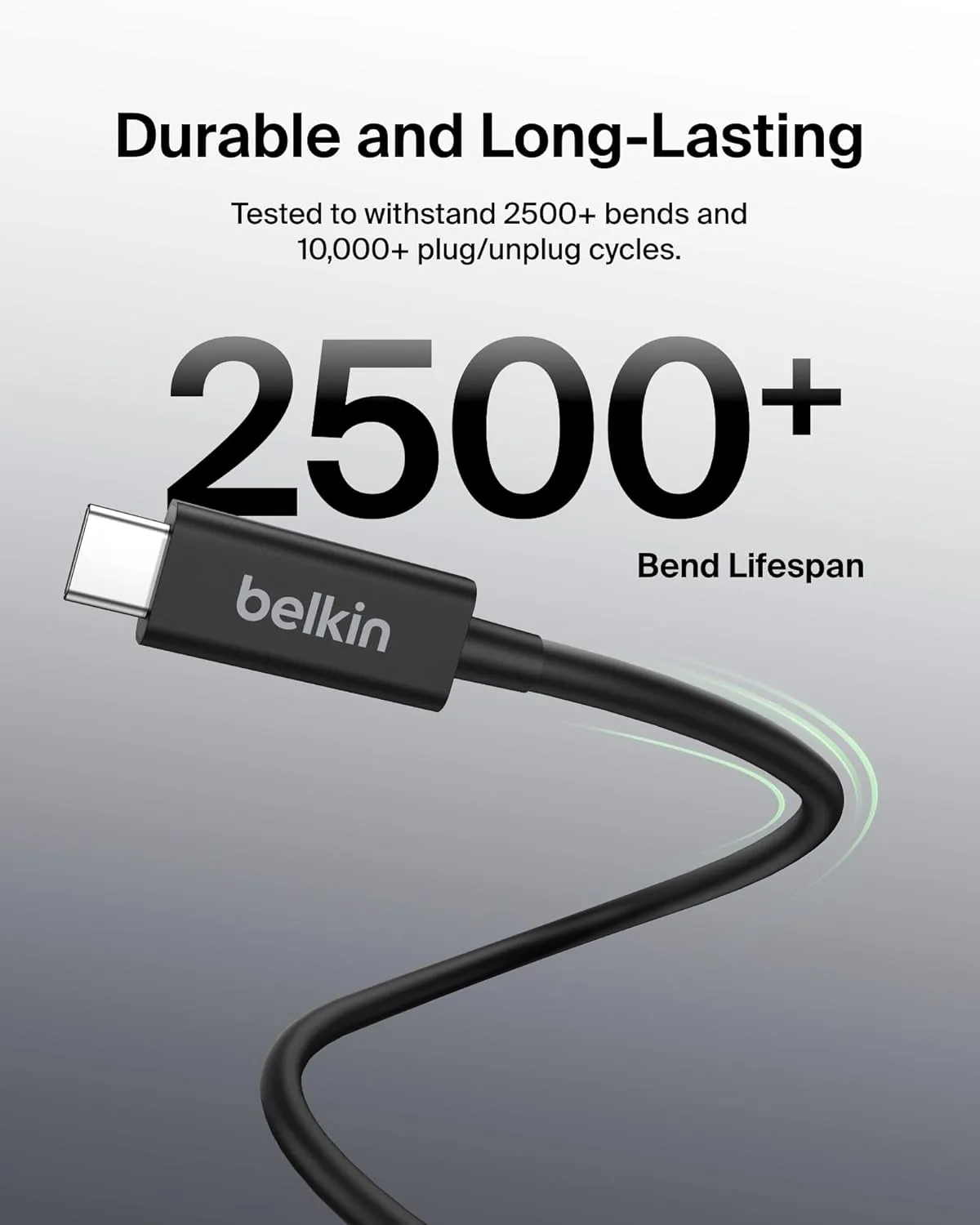 Belkin Thunderbolt 4 Cable USB-C to USB-C w/ 100W Power Delivery