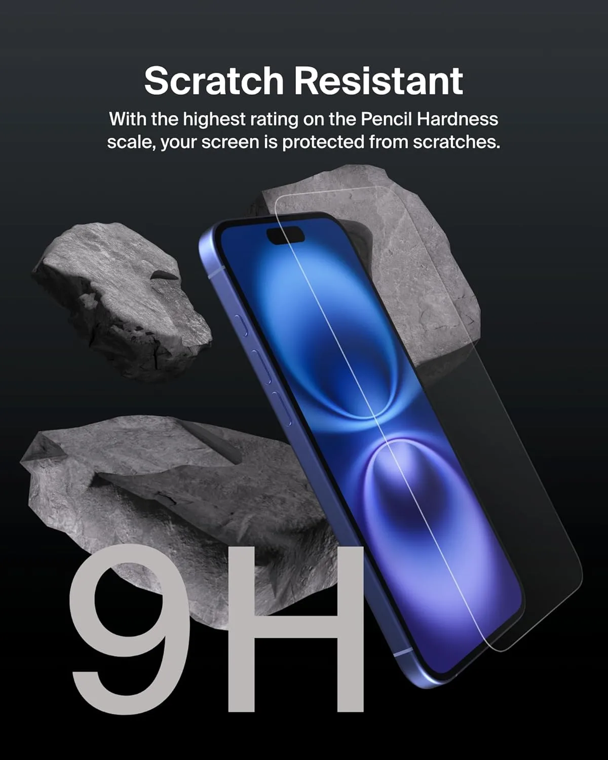 Belkin ScreenForce UltraGlass 2 Treated Screen Protector for iPhone 16 Plus, 15