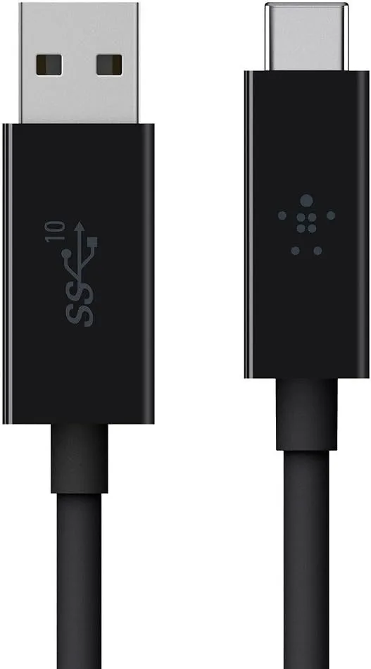 Belkin USB-A to USB-C Cable USB 3.1 10Gbps 3.3ft Black