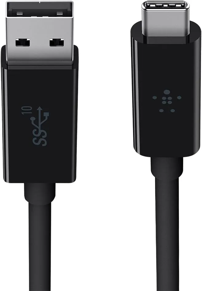 Belkin USB-A to USB-C Cable USB 3.1 10Gbps 3.3ft Black