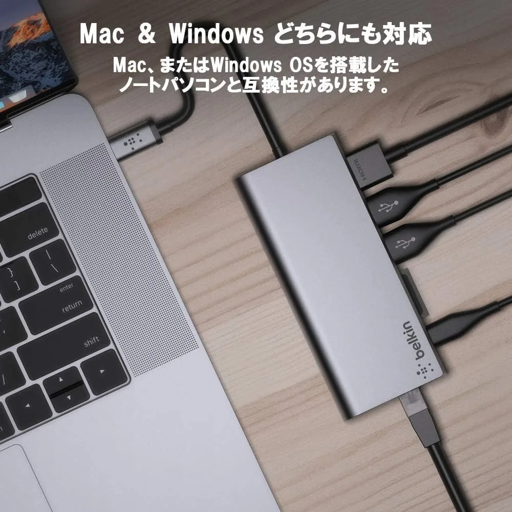 Belkin USB-C Multi-Port Hub & Docking Station for iPad and MacBook