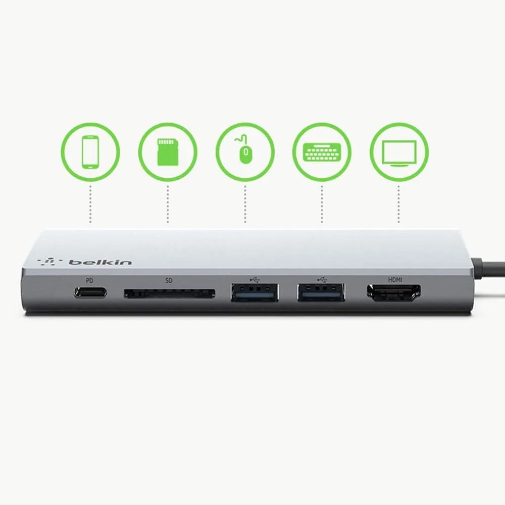 Belkin USB-C Multi-Port Hub & Docking Station for iPad and MacBook