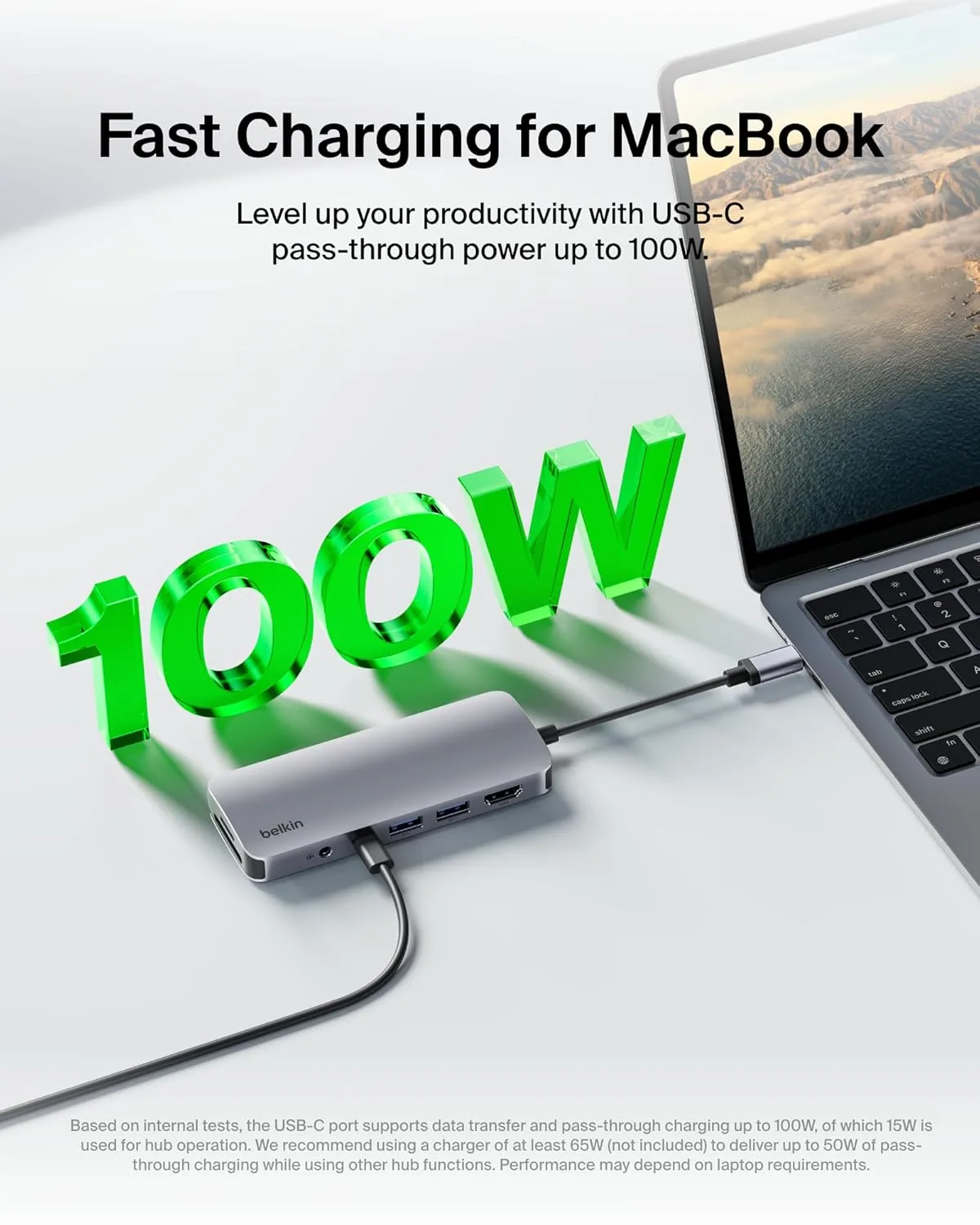 Belkin USB-C Hub, 7-in-1 Multiport Adapter - USB Docking Station with 4K HDMI, USB-C PD 3.0 Port, 2 x USB-A 3.1 Ports, SD Card & MicroSD Card Slots, & 3.5mm Audio Jack for MacBook, Air, iPad Pro, XPS
