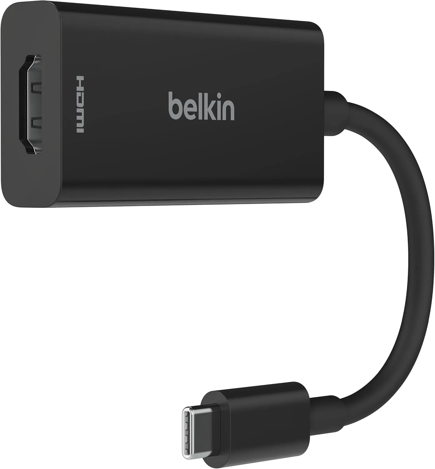 Belkin USB-C to HDMI 2.1 Adapter, 8K@60Hz 4K@144Hz, 4.33in Tethered Cable - Black