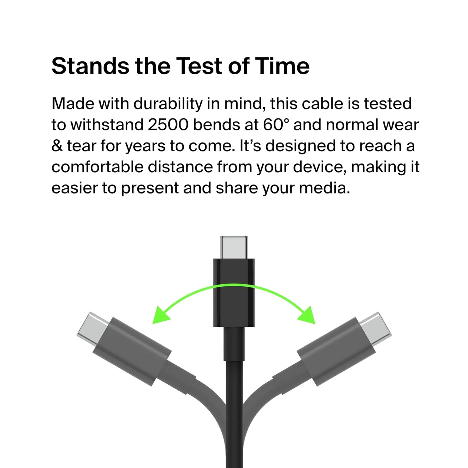 Belkin USB Type C to HDMI 2.1 Cable, 6.6FT/2M Cable with 8K@60Hz, 4K@144Hz, HDR, HBR3, DSC, HDCP 2.2